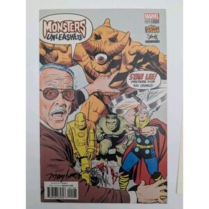 Monsters Unleashed #1 Stan Lee Variant Signed Mike‎ Mayhew COA Marvel 2017